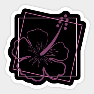 Hawaiian Hibiscus Flower Sticker